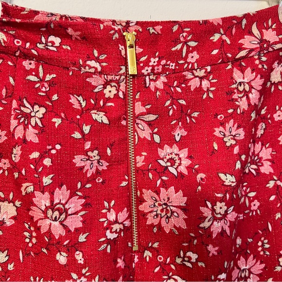 NWT! Julie Brown NYC Red Floral suit / mini skirt set. Gold thread. Sz Small ♥️ - Picture 6 of 11
